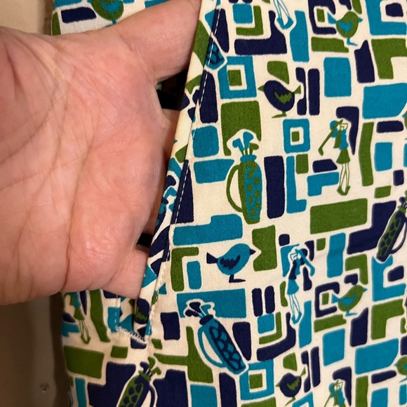 Liz Golf Midcentury Palm Sprigs Print Claiborne Skort/Skirt Size 12 - Picture 4 of 10